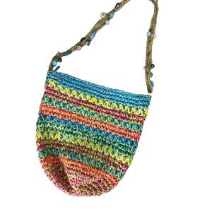 Colorful Woven Shoulder Bag
